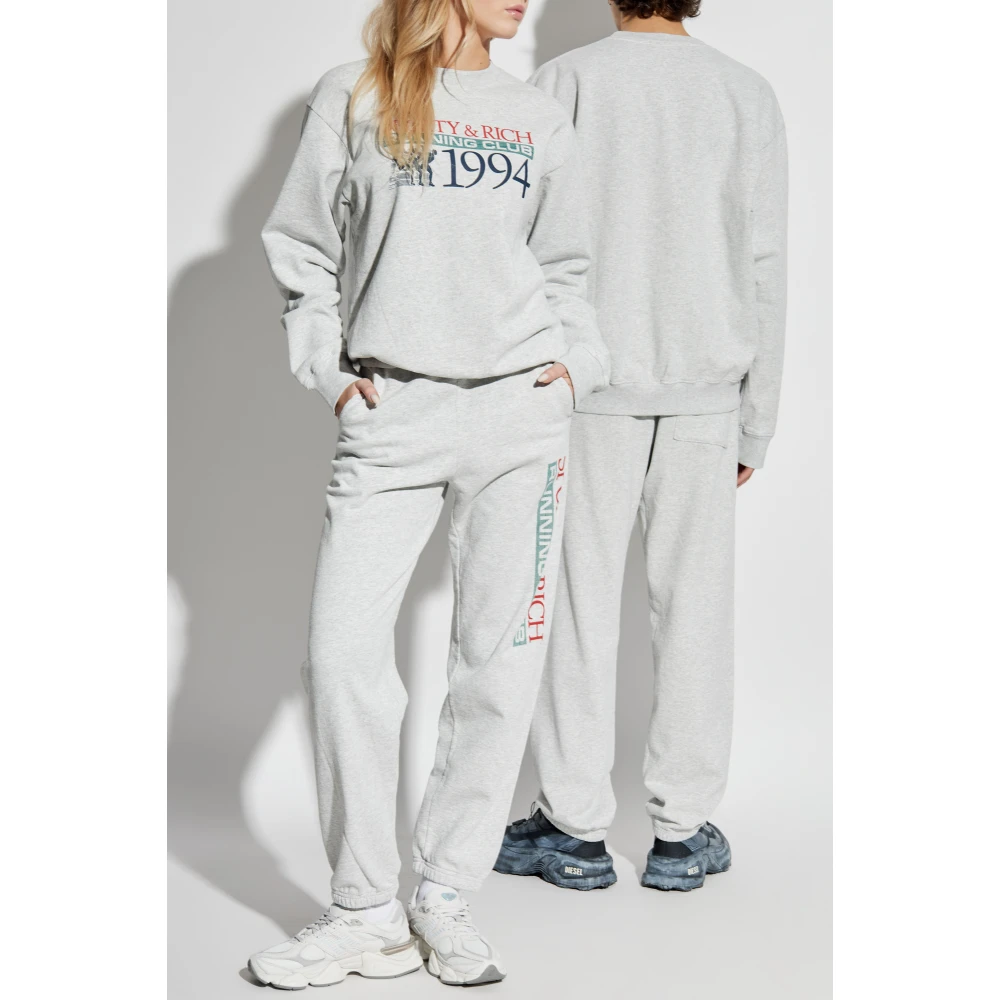 Sporty & Rich Sweatshirt uit de The Mountain collectie Gray Unisex