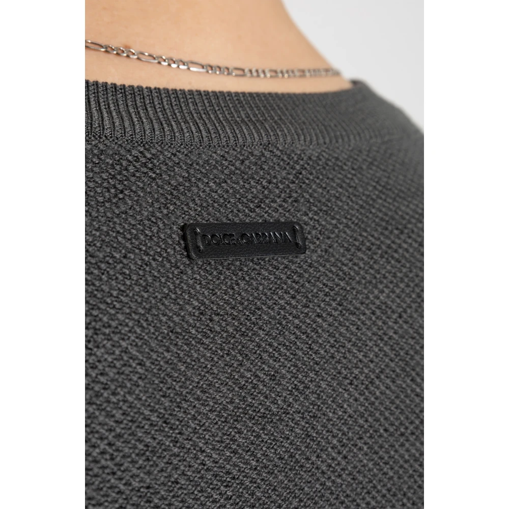 Dolce & Gabbana Wollen trui Gray Heren