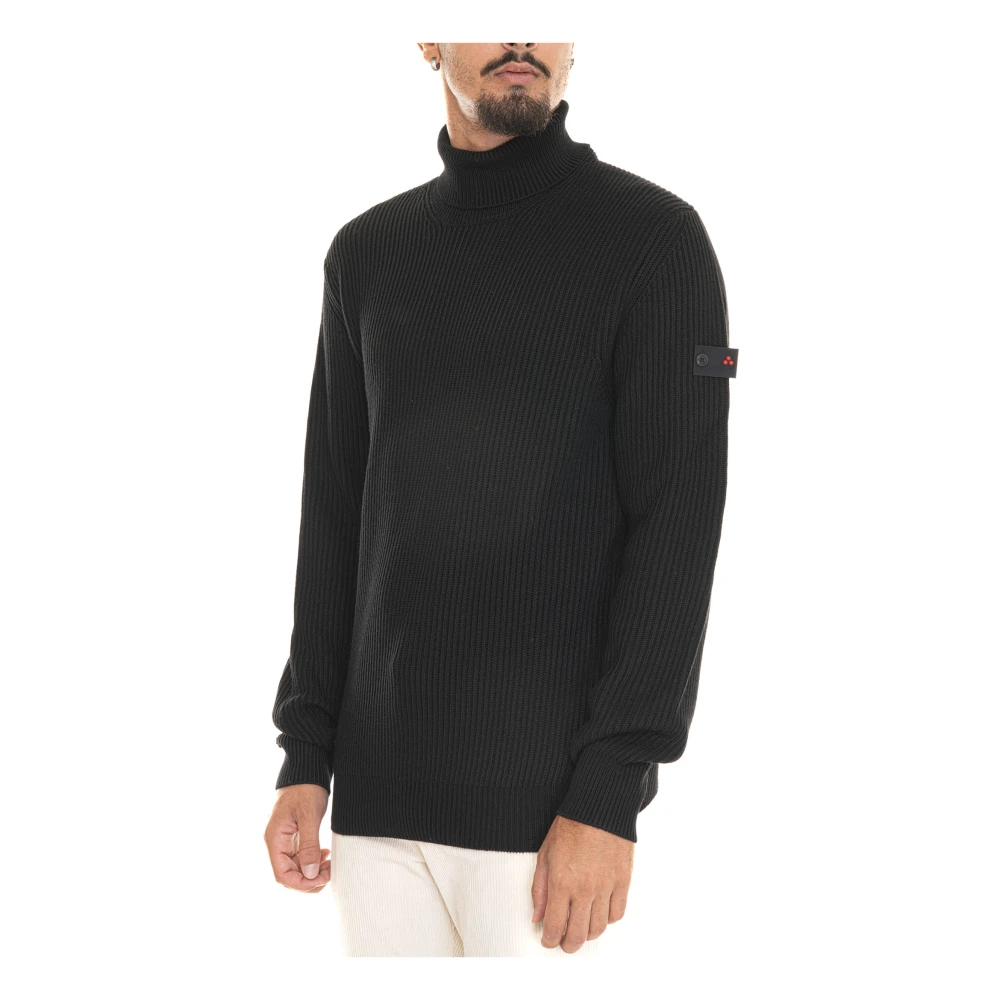 Peuterey Geribbelde Coltrui met Armlabel Black Heren