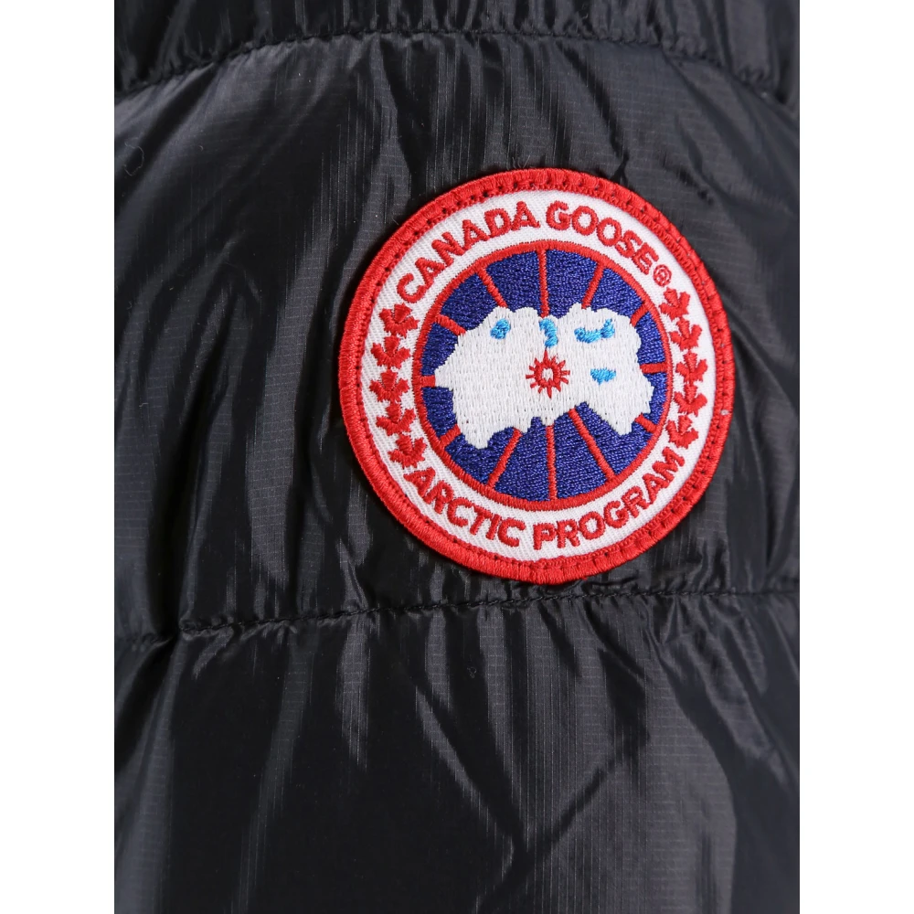 Canada Goose Gewatteerde jas met logopatch Black Heren