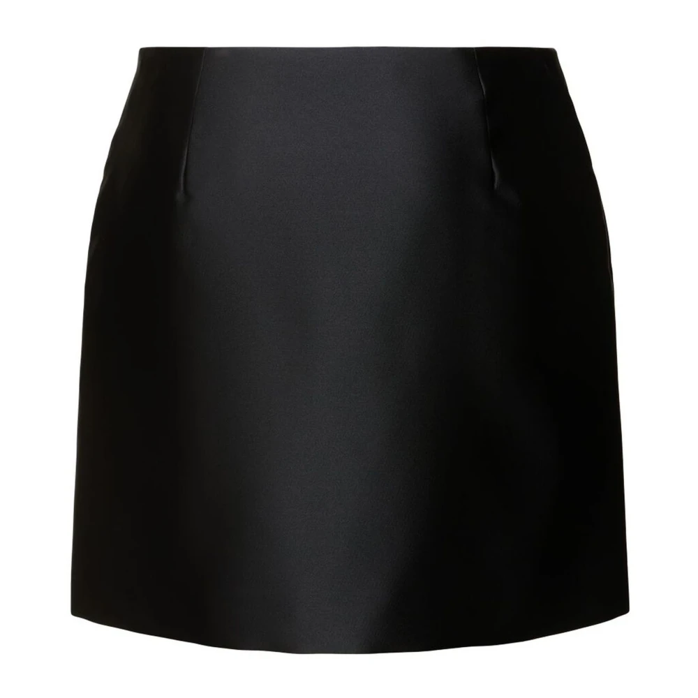 Philosophy di Lorenzo Serafini Zwarte Duchesse Satijn Wikkel Mini Rok Black Dames