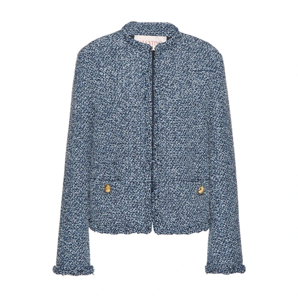 Valentino Garavani Stijlvolle Jas met Uniek Ontwerp Blue Dames