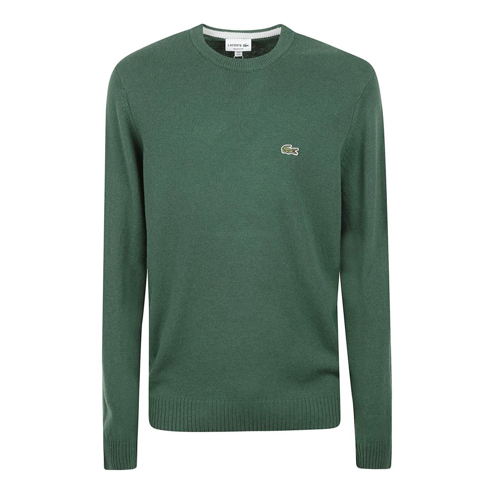 Lacoste Groene Sweaters Dubbele Draad Wol Green Heren
