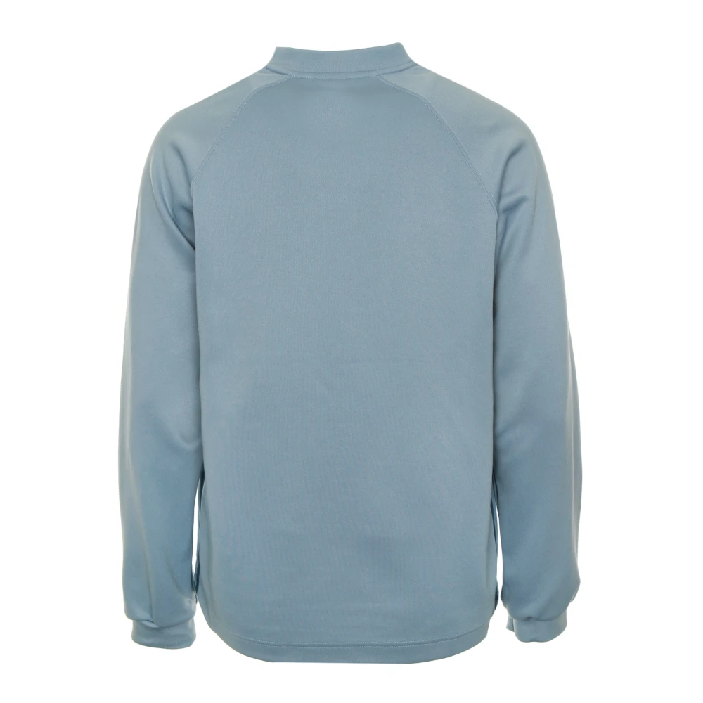 Carhartt WIP V-hals Gebreide Sweatshirt met Gestreepte Mouwen Blue Heren
