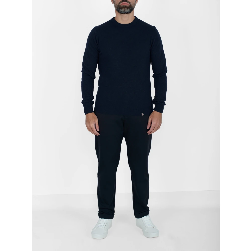 Colmar Blauwe Sweater Basic Ronde Hals Stijl Blue Heren