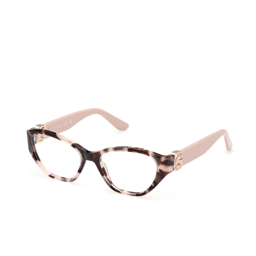 Guess Cat-eye glasögon med ikoniskt logotyp och strassdetaljer Pink, Dam