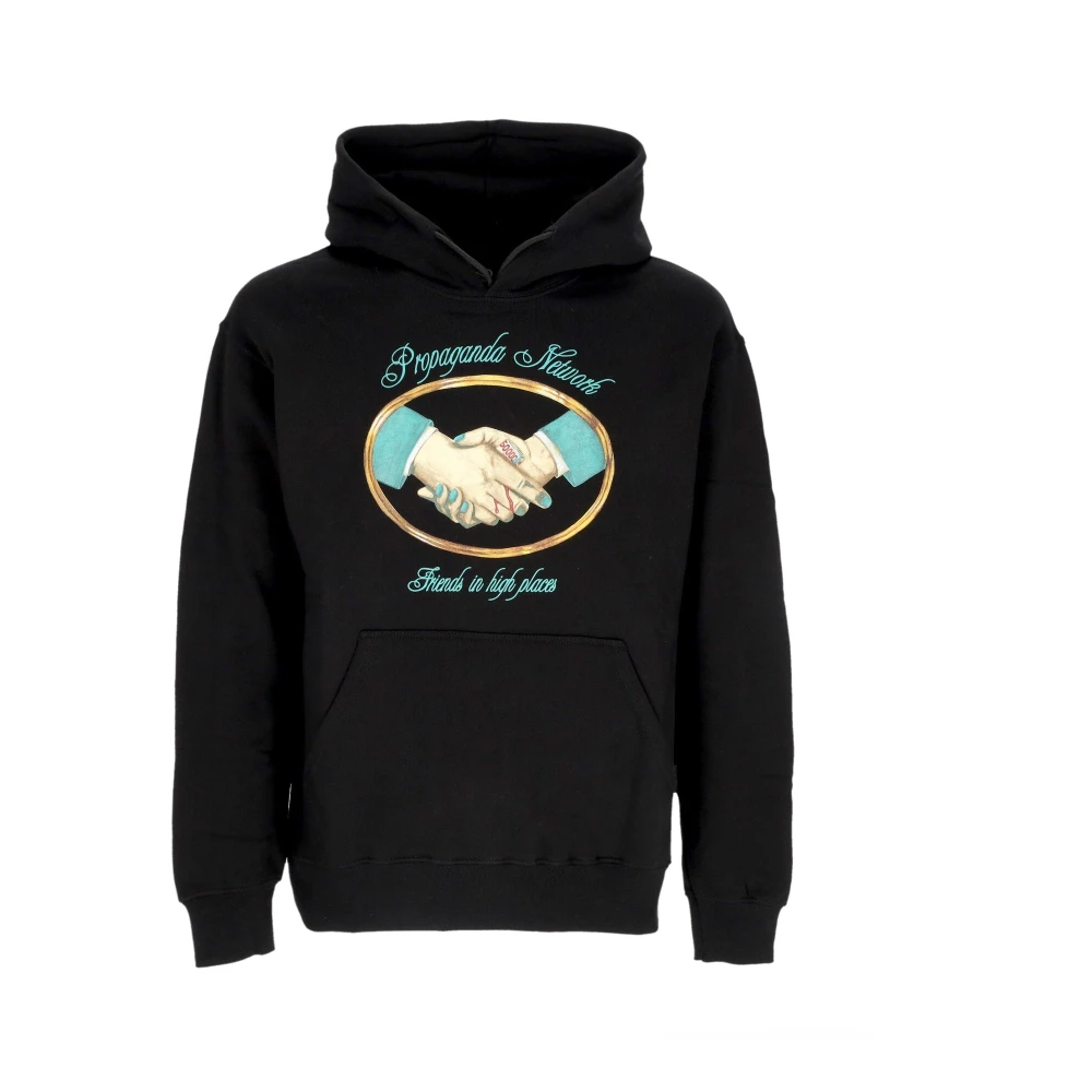 Propaganda Men's Black Hoodie With Kangaroo Pocket - Hoodies - S - Sweatshirts & Hoodies