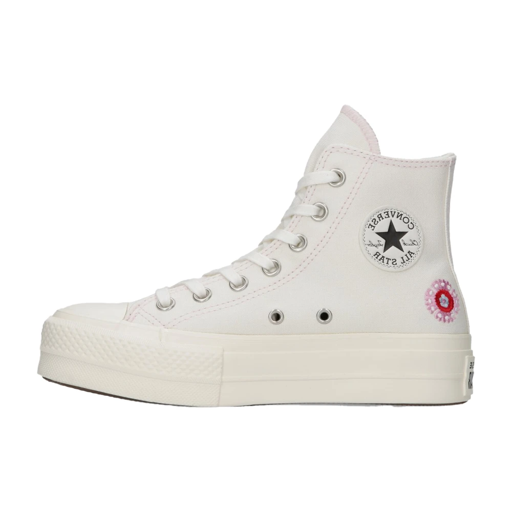 Converse Bloemen geborduurde hi-top sneakers Heren Schoenen Grijs