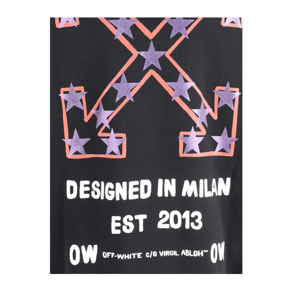 Off White Monogram Skate Hoodie met Arrow Print Black Heren