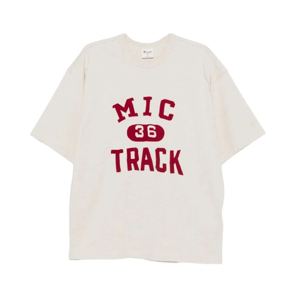 Champion Men's Beige T-Shirts, S, Crewneck T-Shirt