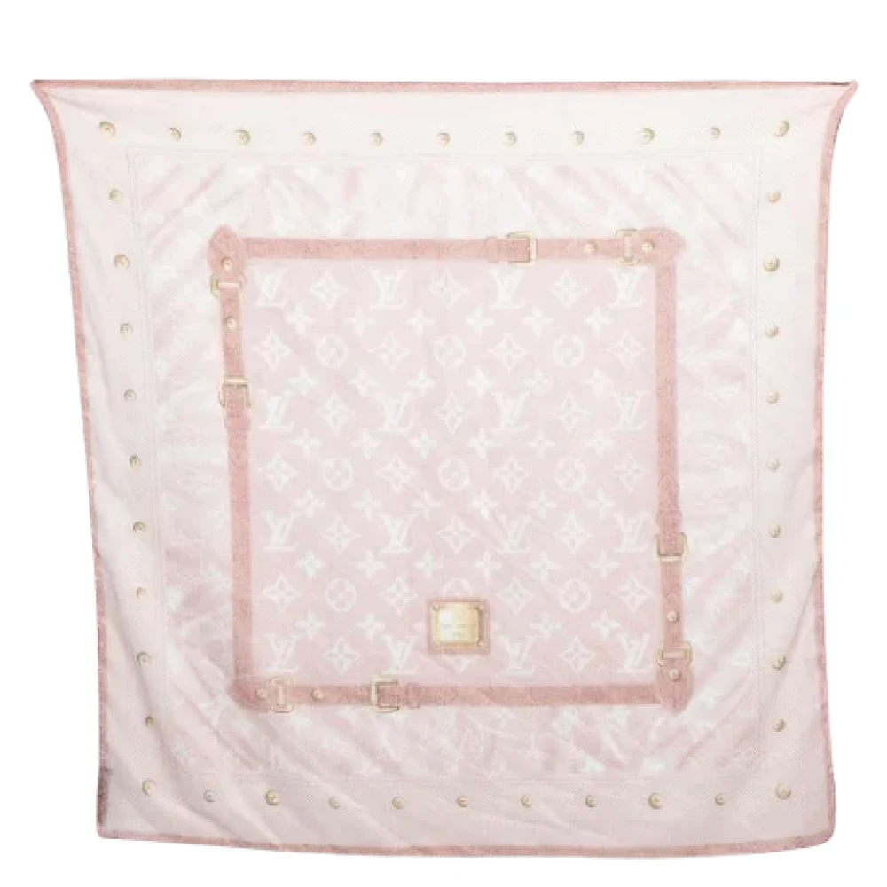 Louis Vuitton Vintage Pre-owned Fabric scarves Pink Dames