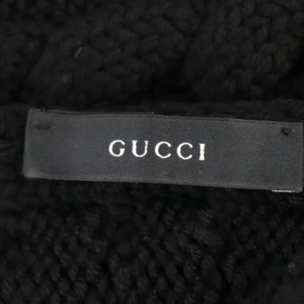 Gucci Vintage Pre-owned Wool scarves Black Dames