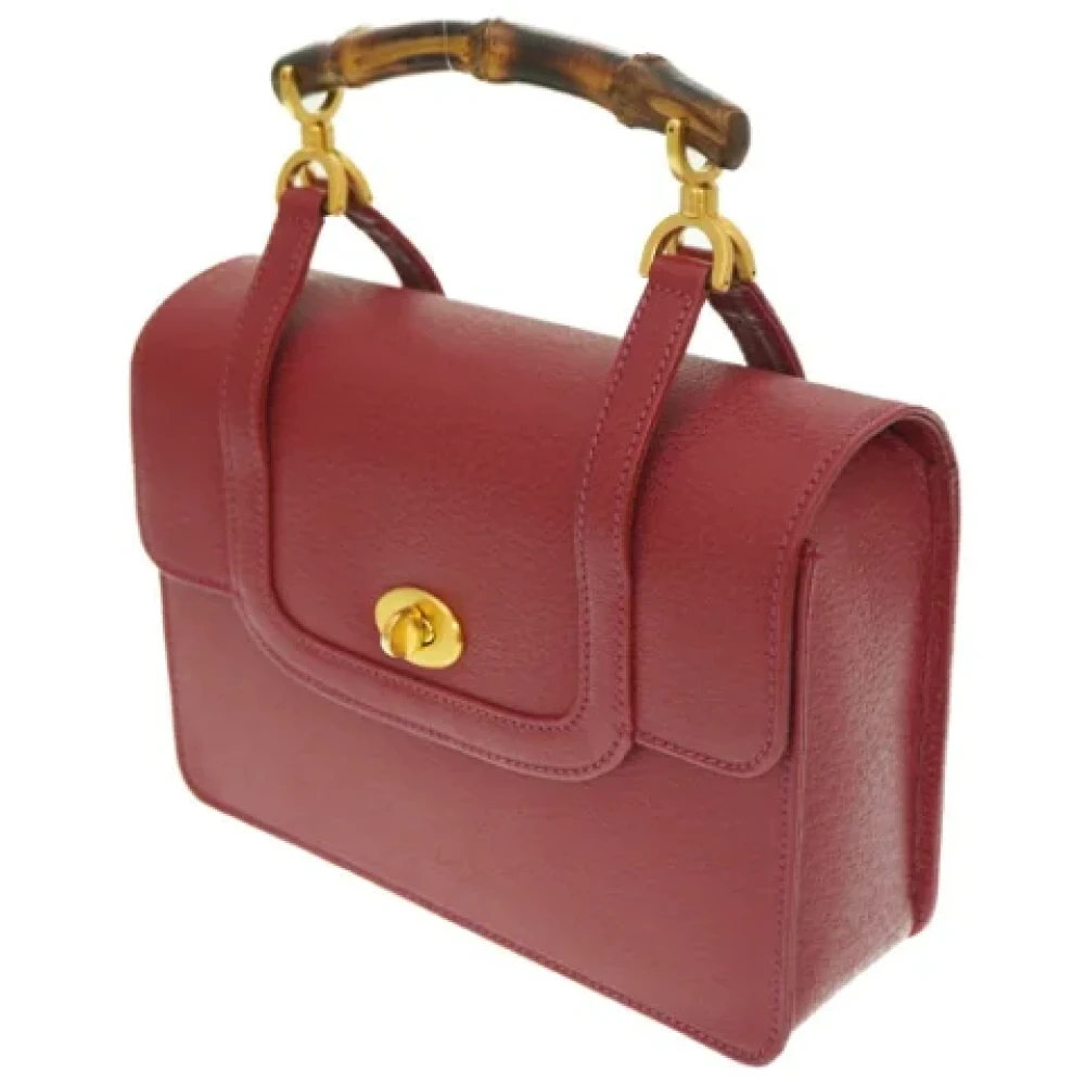 Gucci Vintage Pre-owned Fabric gucci-bags Red Dames