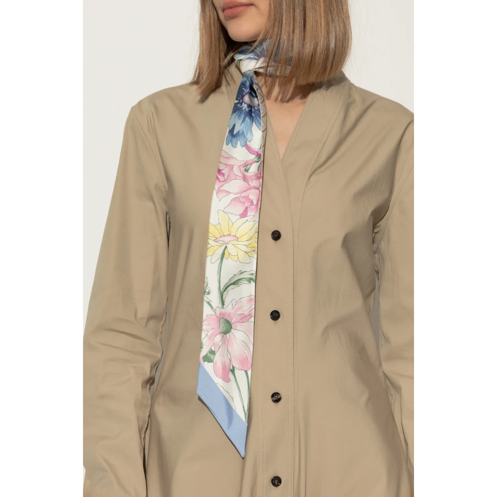 Salvatore Ferragamo Zijden sjaal met bloemenpatroon Multicolor Dames