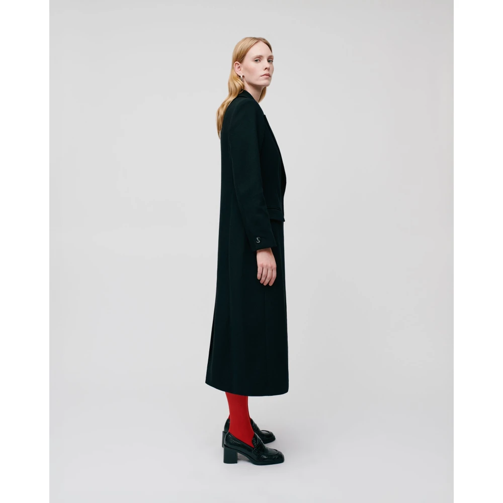 IVY OAK Vrouwelijke Wollen Jas Black Dames
