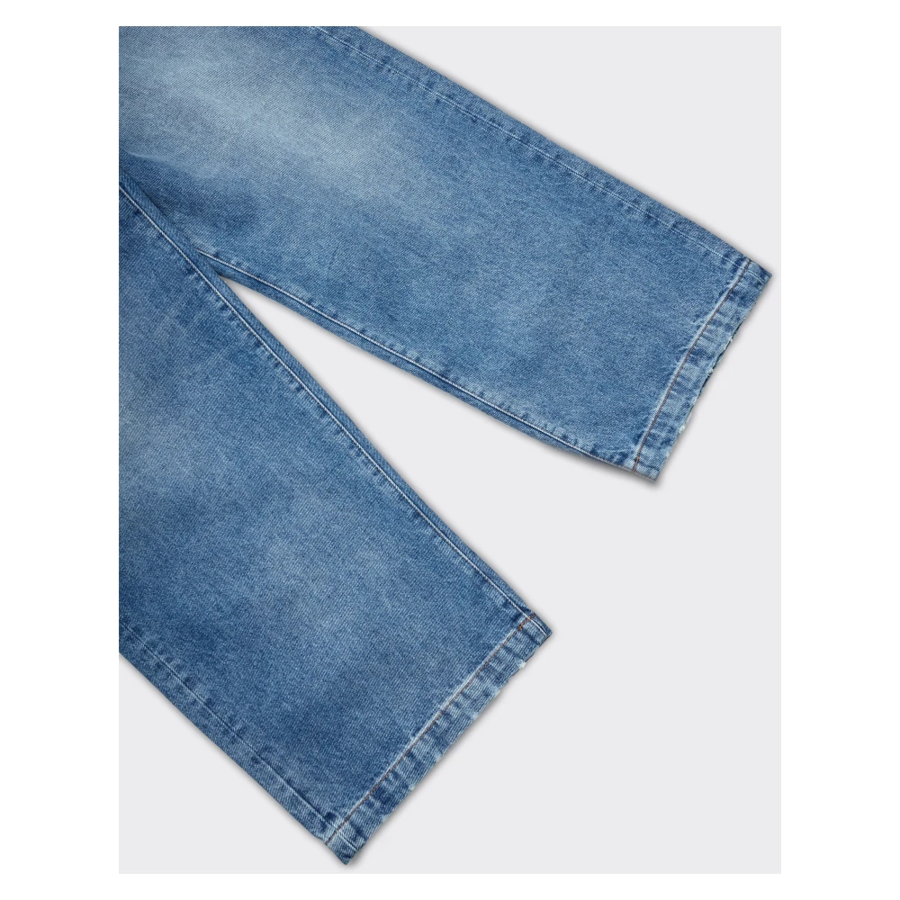 Amish Wijde Denim Blauwe Jeans Blue Heren