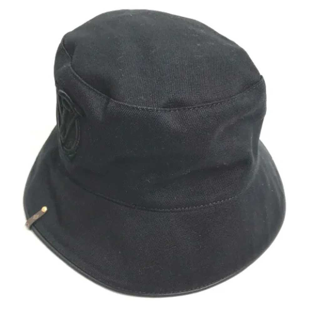 Louis Vuitton Vintage Pre-owned Cotton hats Black Dames