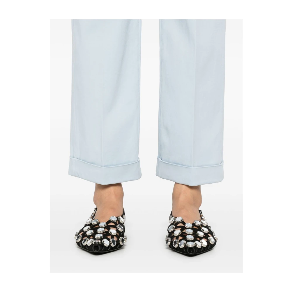 Peuterey Lichtblauwe Broek met Verborgen Sluiting Blue Dames