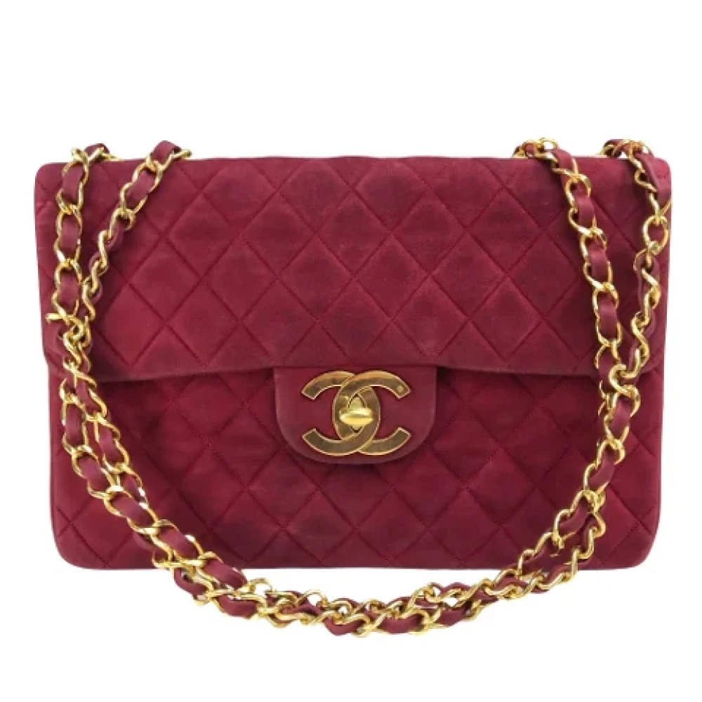 Chanel Vintage Pre-owned Suede chanel-bags Red Dames