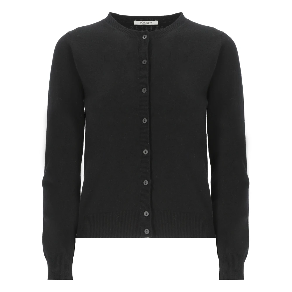 Kangra Zwarte Kasjmier Wollen Trui Vrouwen Black Dames