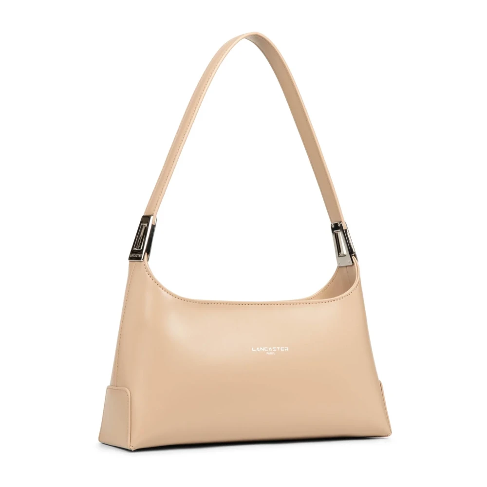 Lancaster Suave Even Flap Handtas met Metalen Sluiting Beige Dames