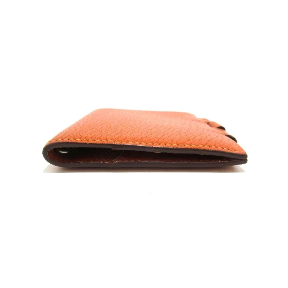 Hermès Vintage Pre-owned Leather wallets Orange Dames