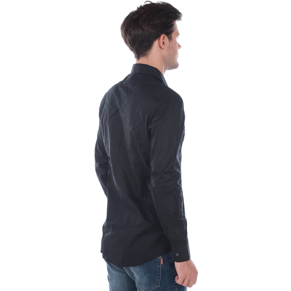 Daniele Alessandrini Basis Polo Kraag Shirt Black Heren