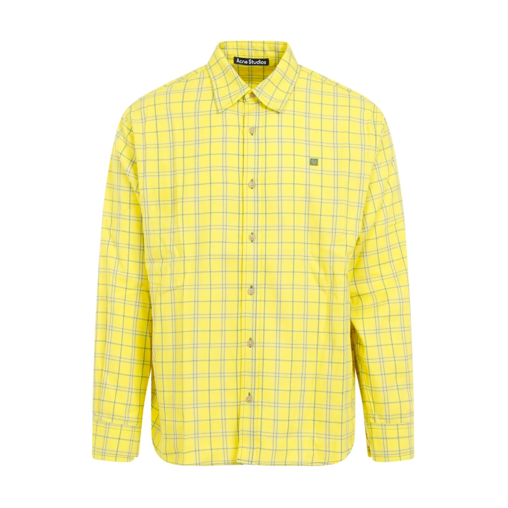 Acne Studios Geel Groene Shirt voor Mannen Yellow Heren