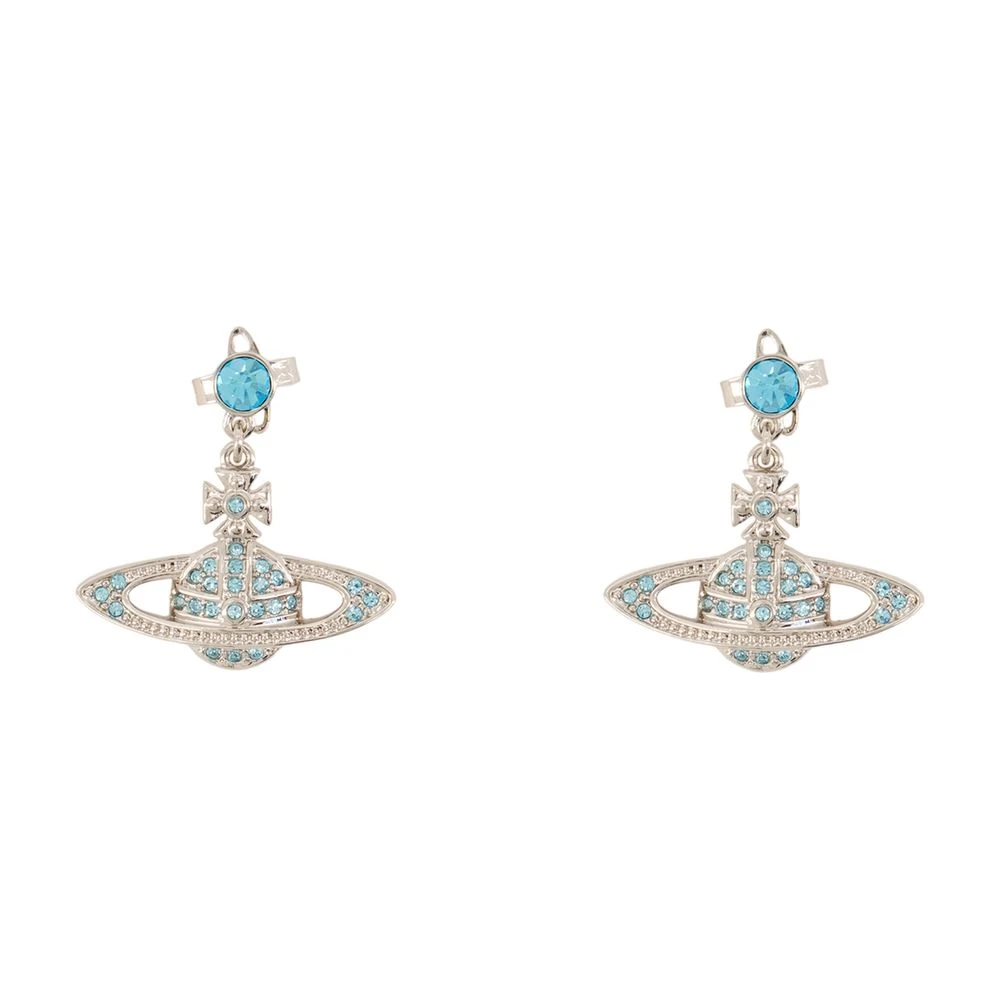 Vivienne Westwood Earrings, Female, One Size, Mini Bas Relief Drop Earrings Gray