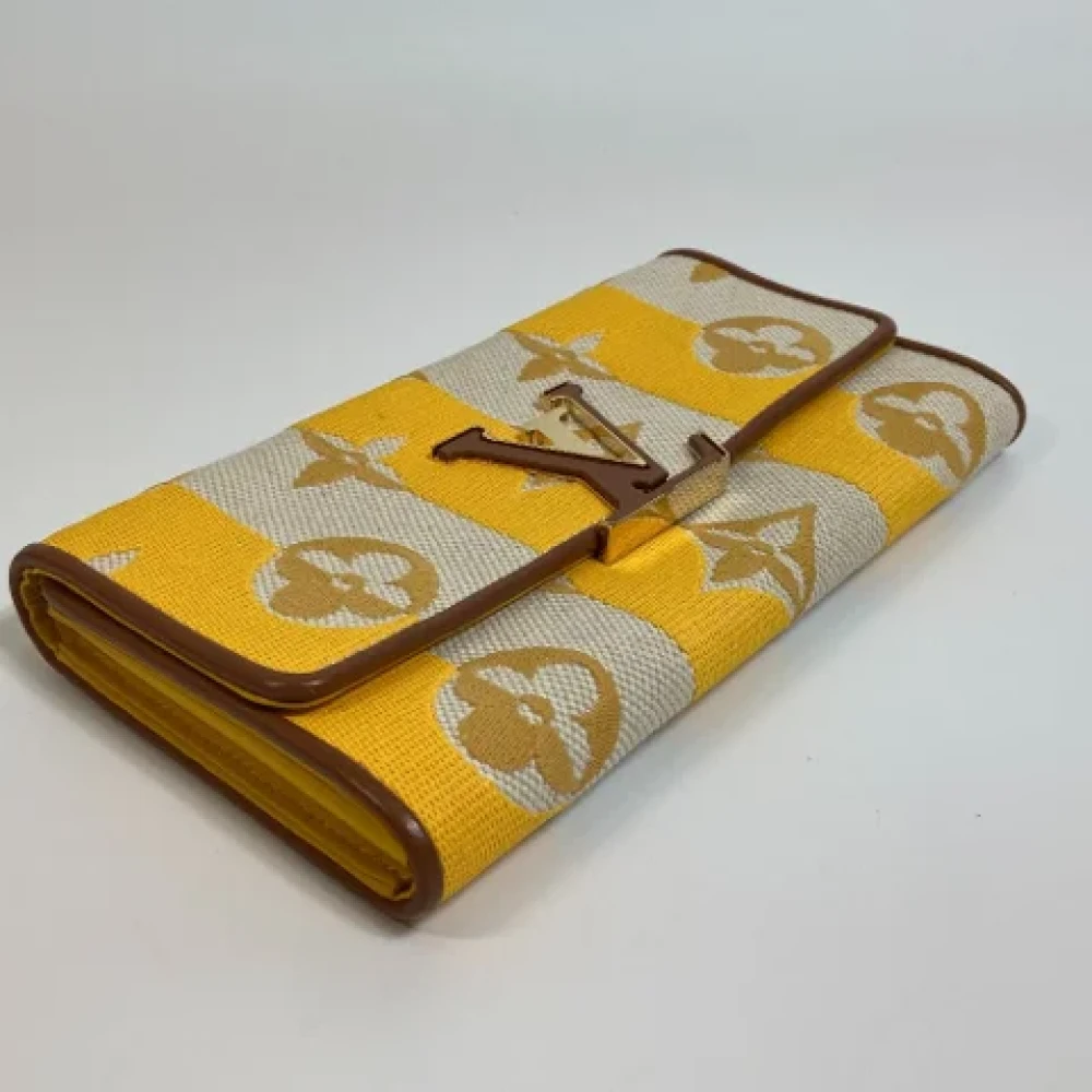 Louis Vuitton Vintage Pre-owned Canvas wallets Yellow Dames