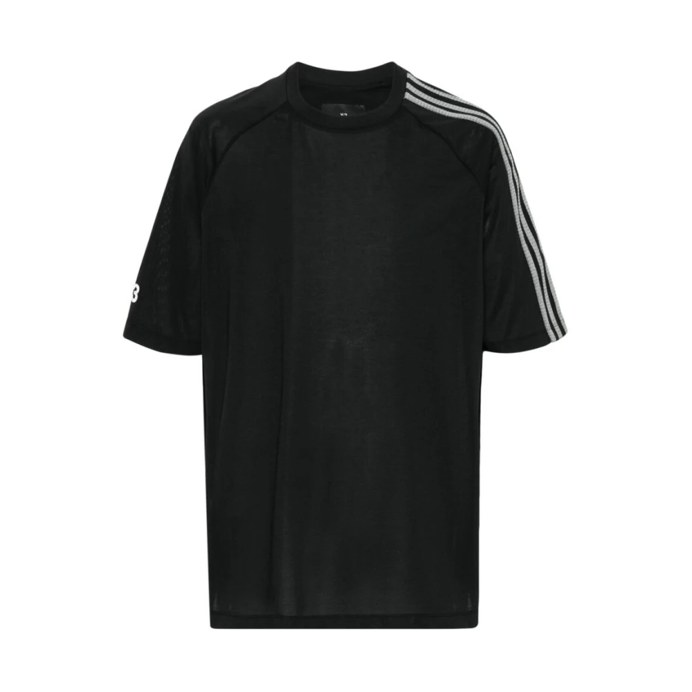 Y-3 Zwart Katoenmix T-Shirt met Logo Black Heren