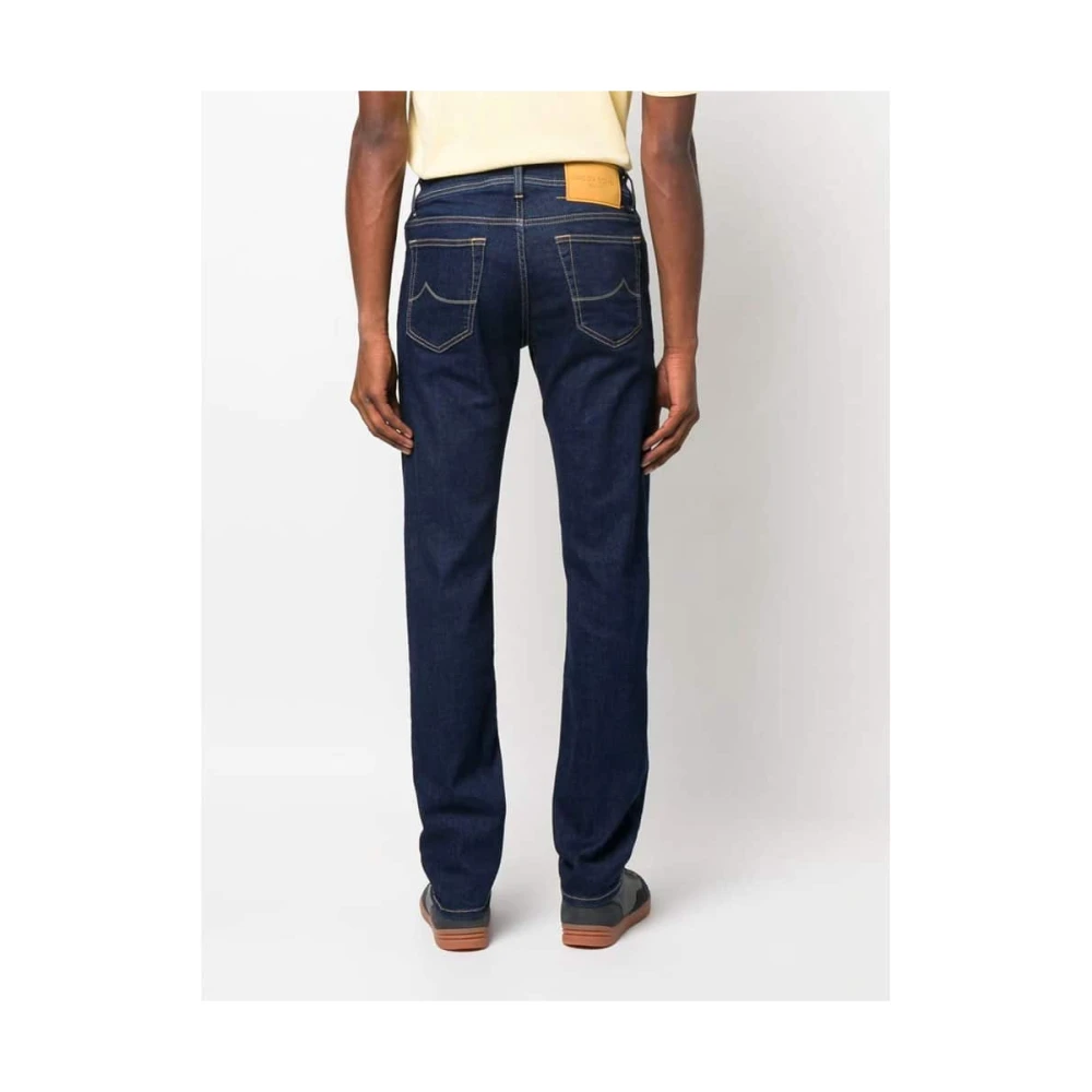 Jacob Cohën Slim Fit Jeans met Patch Detail Blue Heren