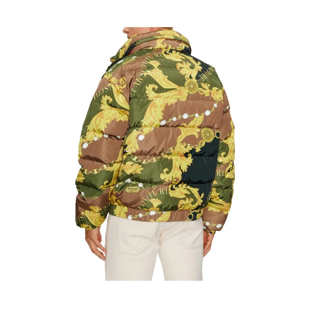 Versace Jeans Couture Omkeerbare Renaissance Print Hooded Puffer Jacket Multicolor Heren