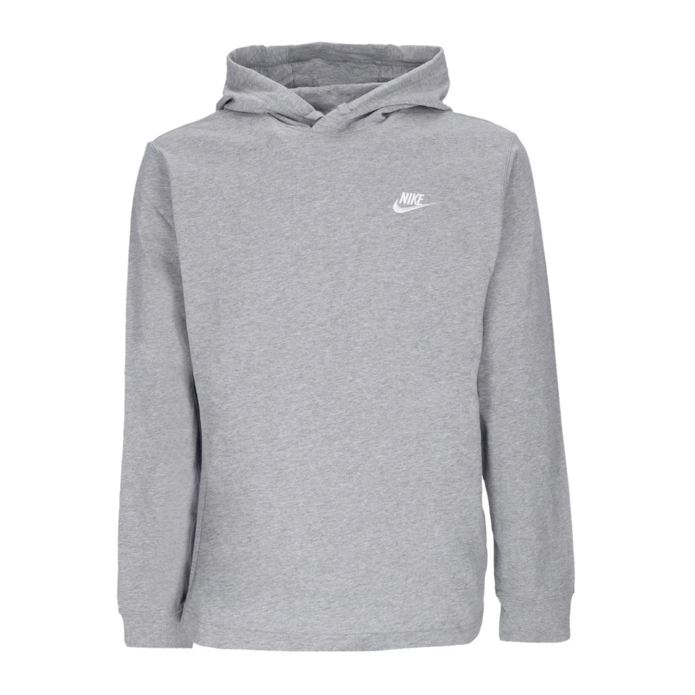 Nike Sportswear Long Sleeve Hoodie Club Jersey Gray Heren