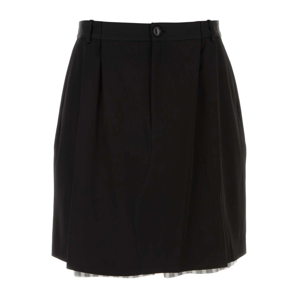 Namacheko Multicolor Cupro Wol Bermuda Shorts Black Heren