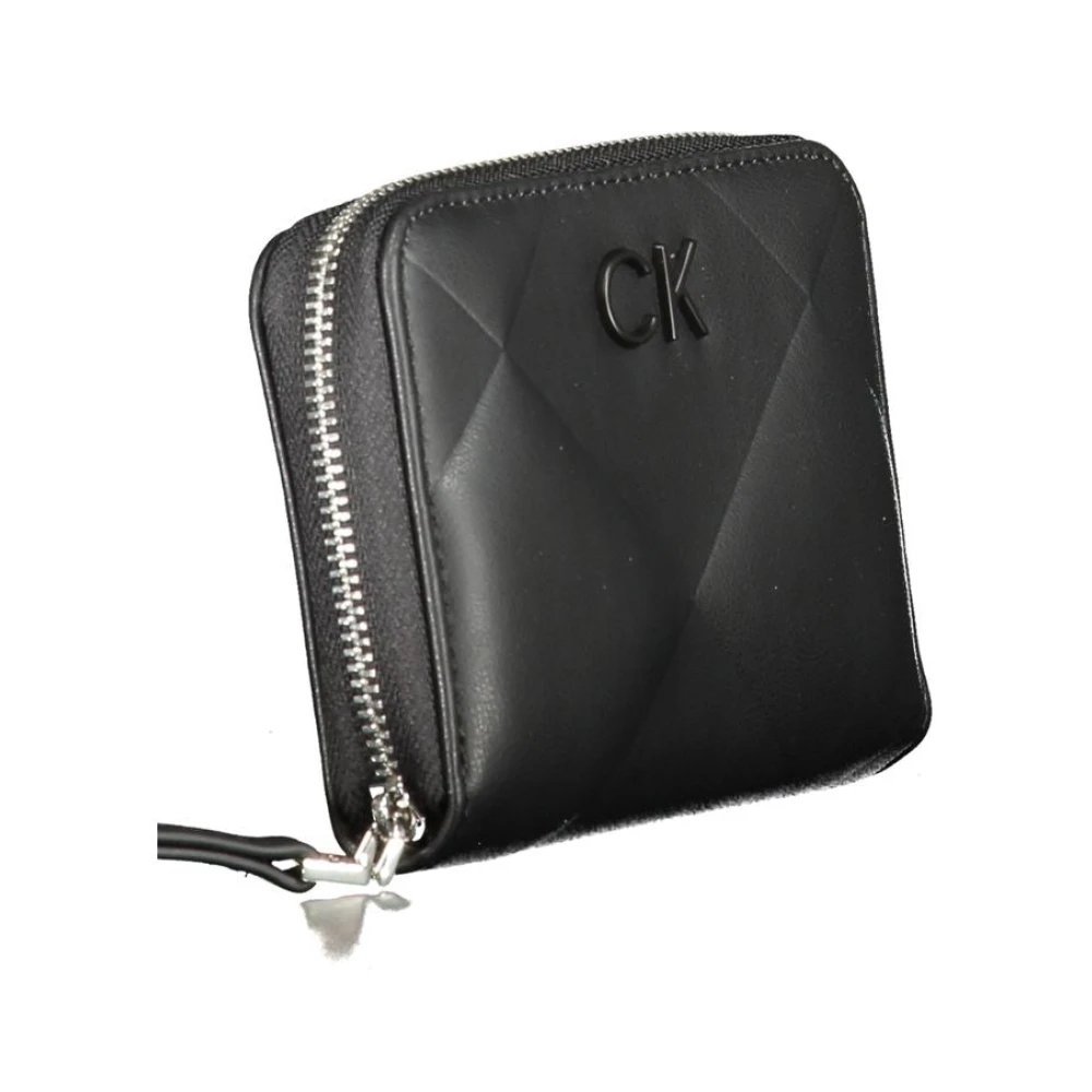 Calvin Klein Zwarte Polyester Portemonnee met RFID-blokkering Black Dames