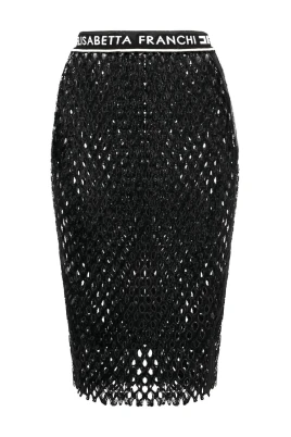 Mesh Pencil Skirt