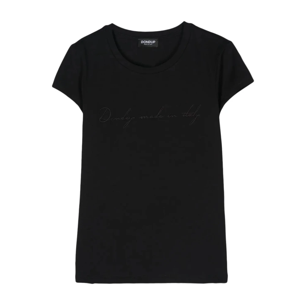 Dondup Stijlvol Zwart T-Shirt Black Dames