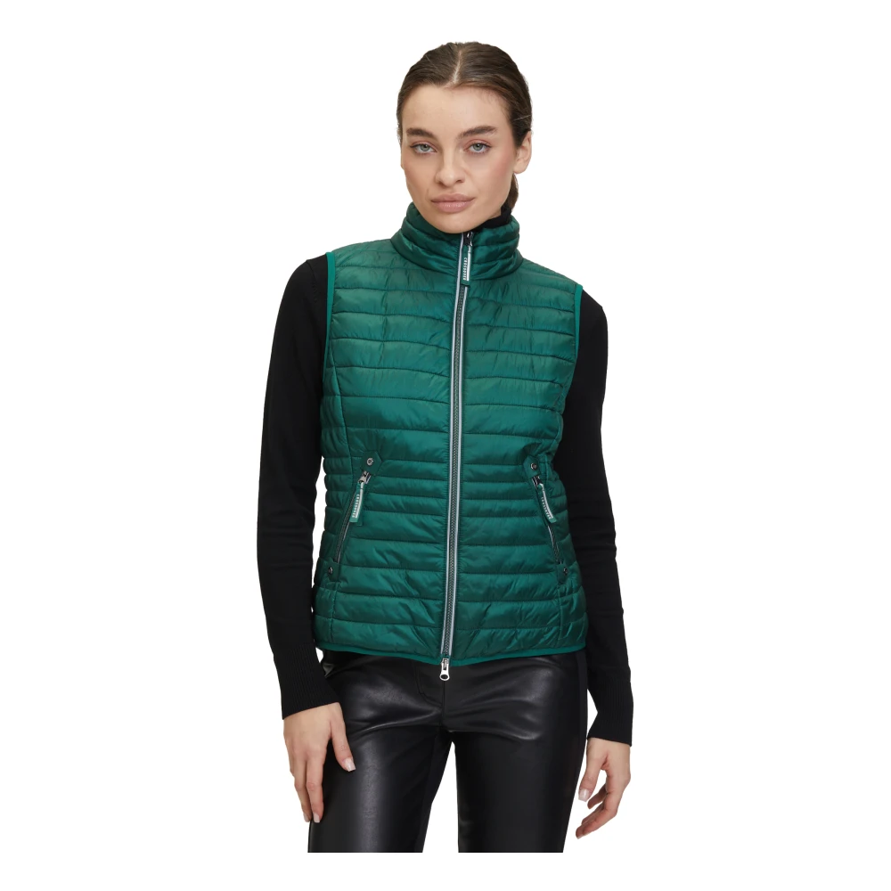 Betty Barclay Gewatteerd Vest met Opstaande Kraag Green Dames