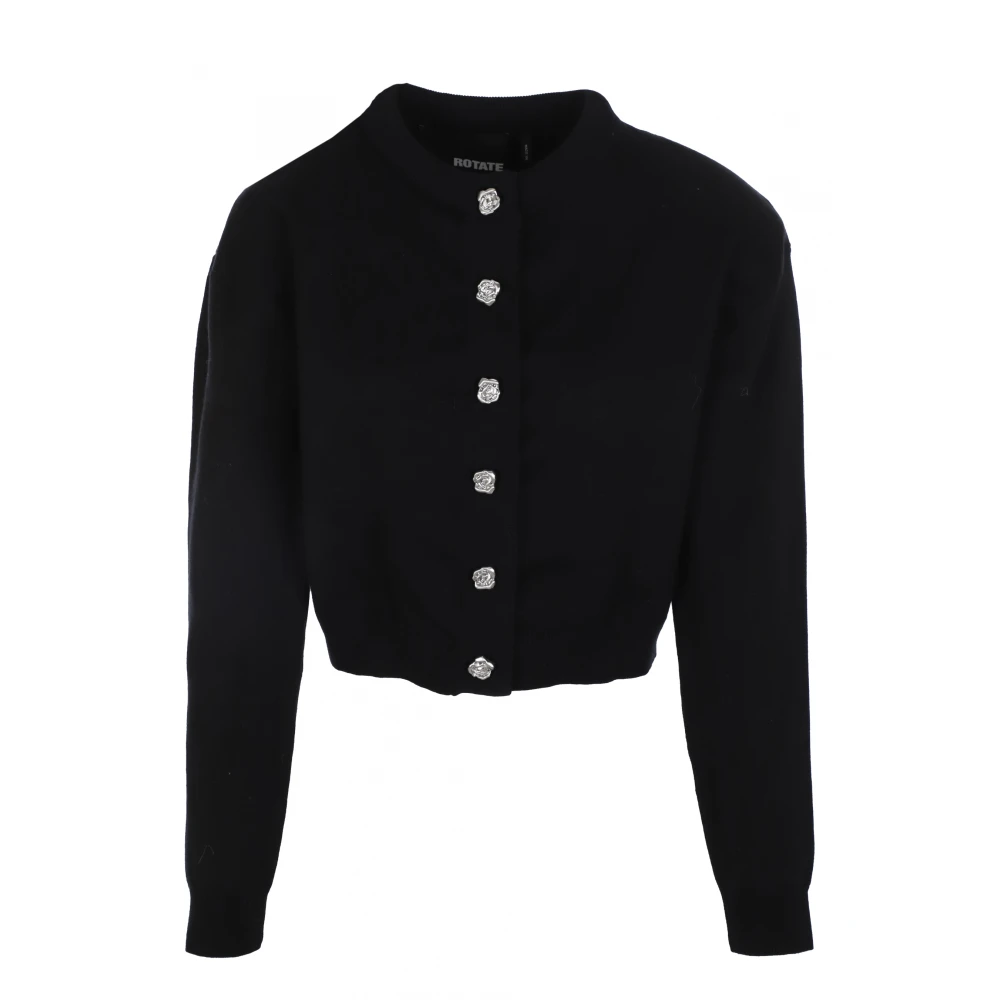 Rotate Birger Christensen Stevige Gebreide Vest Black Dames