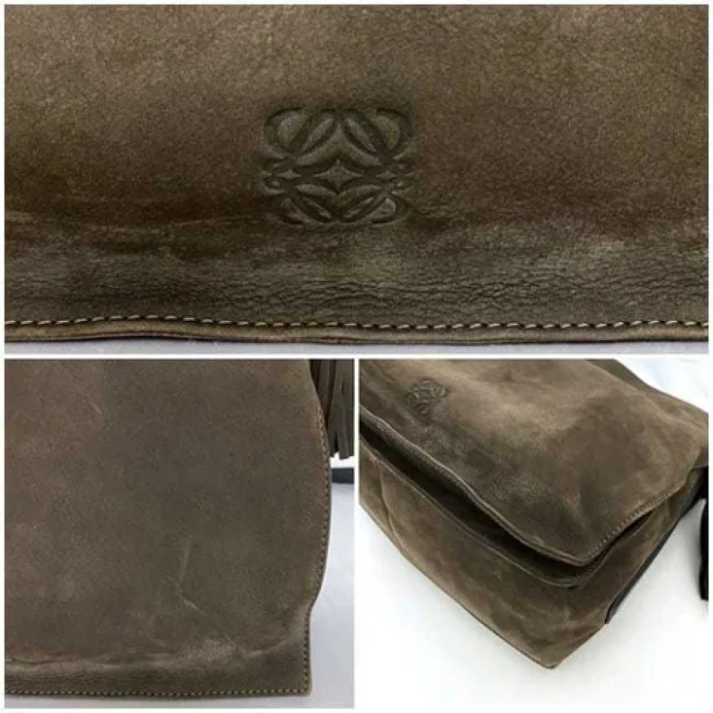 Loewe Pre-owned Fabric shoulder-bags Brown Dames