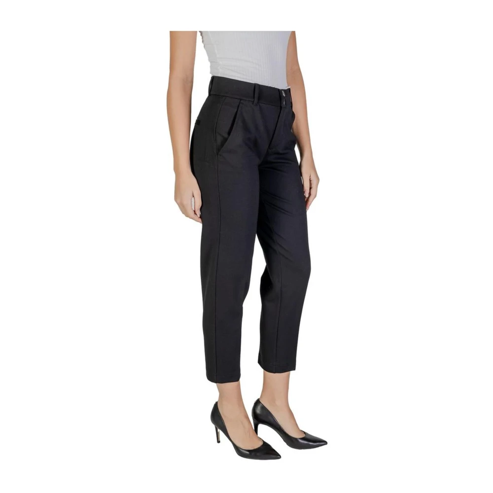 Street One Stretch Viscose Blend Broek Black Dames