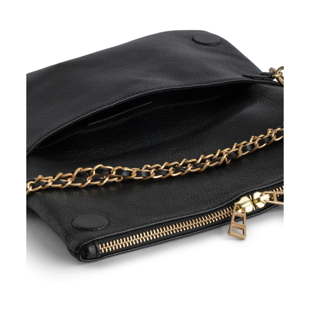 Zadig & Voltaire Geperforeerd Leer Noir Goud Tas Black Dames