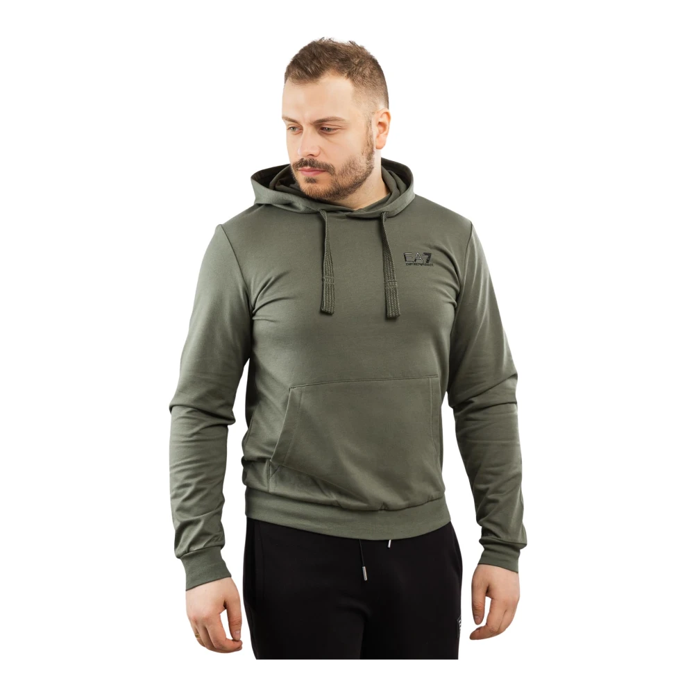 Emporio Armani EA7 Groene Hoodie voor Mannen Green Heren