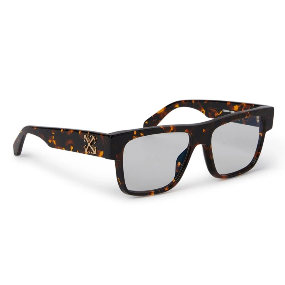 Off White Stijlvolle Unisex Bril in Havana Acetaat Brown Unisex