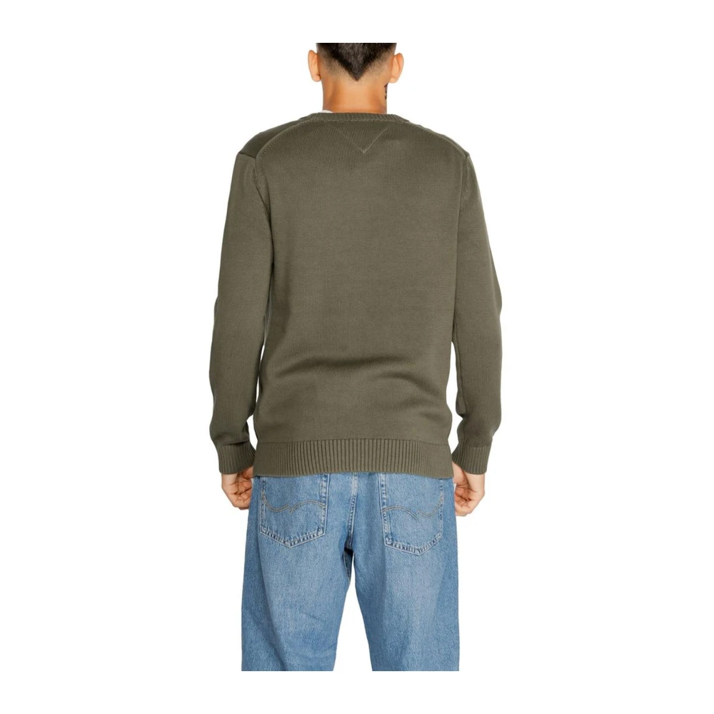 Tommy Jeans Gebreide Katoenen Trui Collectie Green Heren