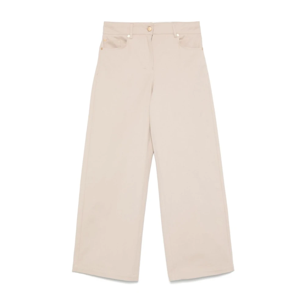 Max Mara Beige Broek Elegant Katoenmix Beige Dames