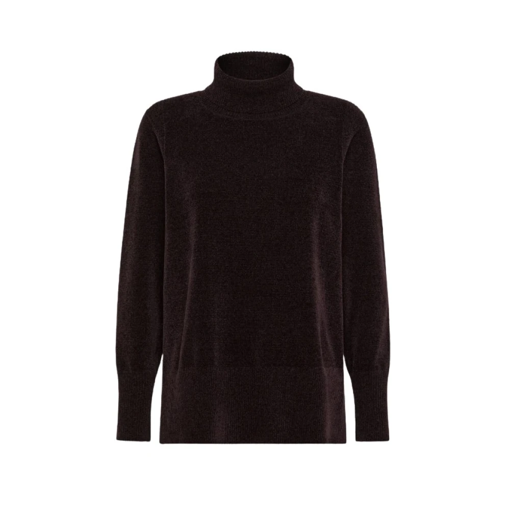 Rrd Röd Chenille Turtleneck Tröja Bordeaux