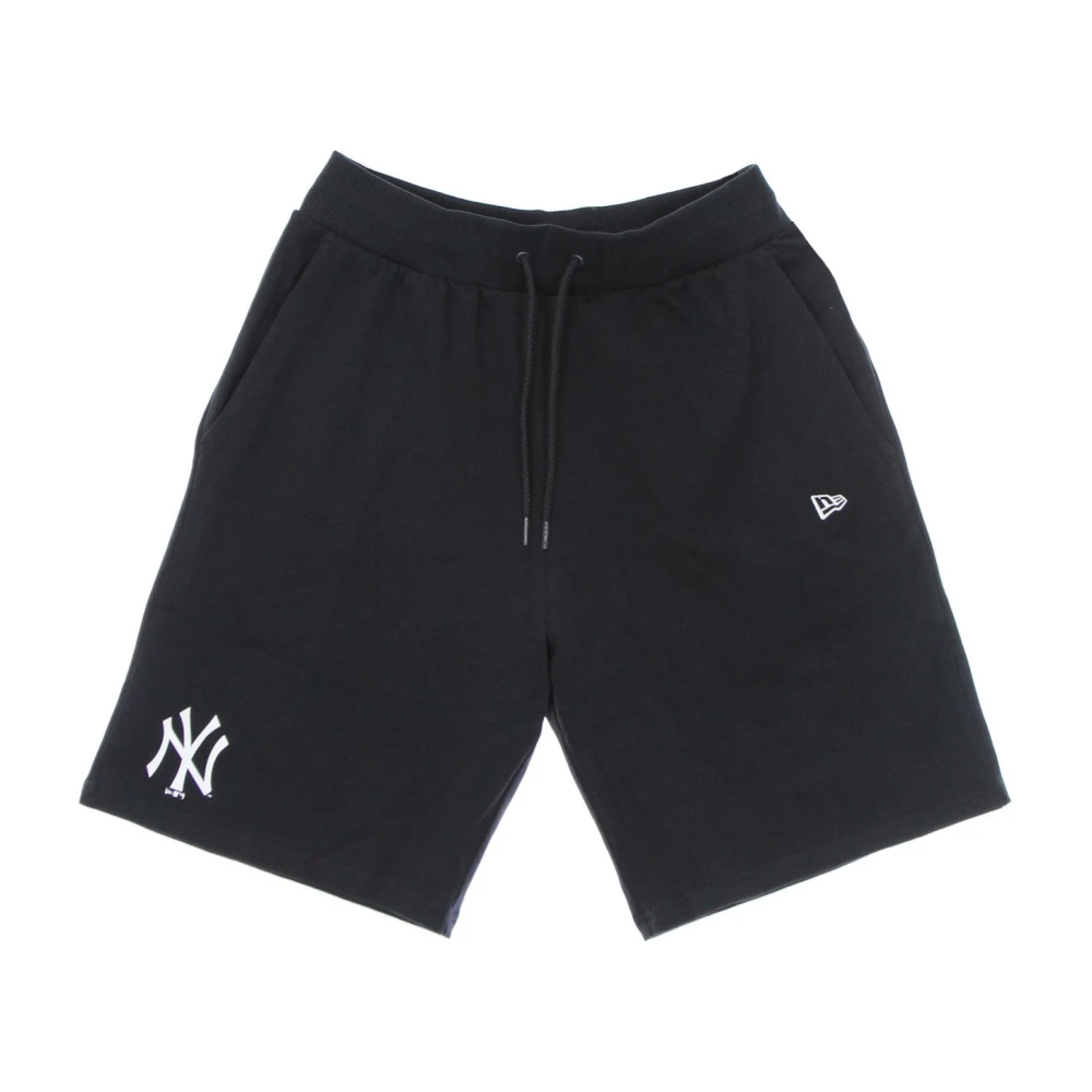 New era Yankees Logo Jersey Shorts Navy White Blue Heren
