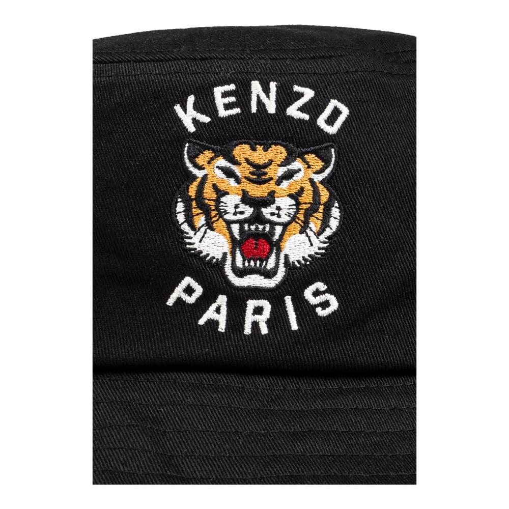 Kenzo Hoed met Tijgerhoofd Black Unisex